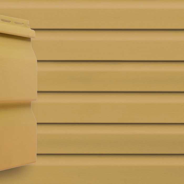 Виниловый сайдинг двухслойный Grand Line Корабельная доска Слим Кремовый 3.00